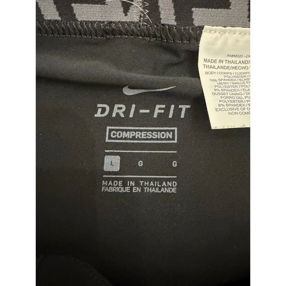 Nike Pro Dri-Fit Compression‎ Kids L Black Athletic Tights Leggings Pants